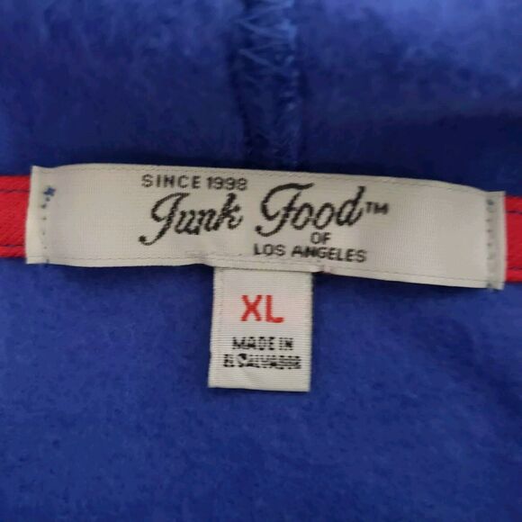 NEW!! Junk Food Mens SIZE XL Hoodie N Y Giants Pullover NFL Sweatshirt Blue Gray - Picture 5 of 12